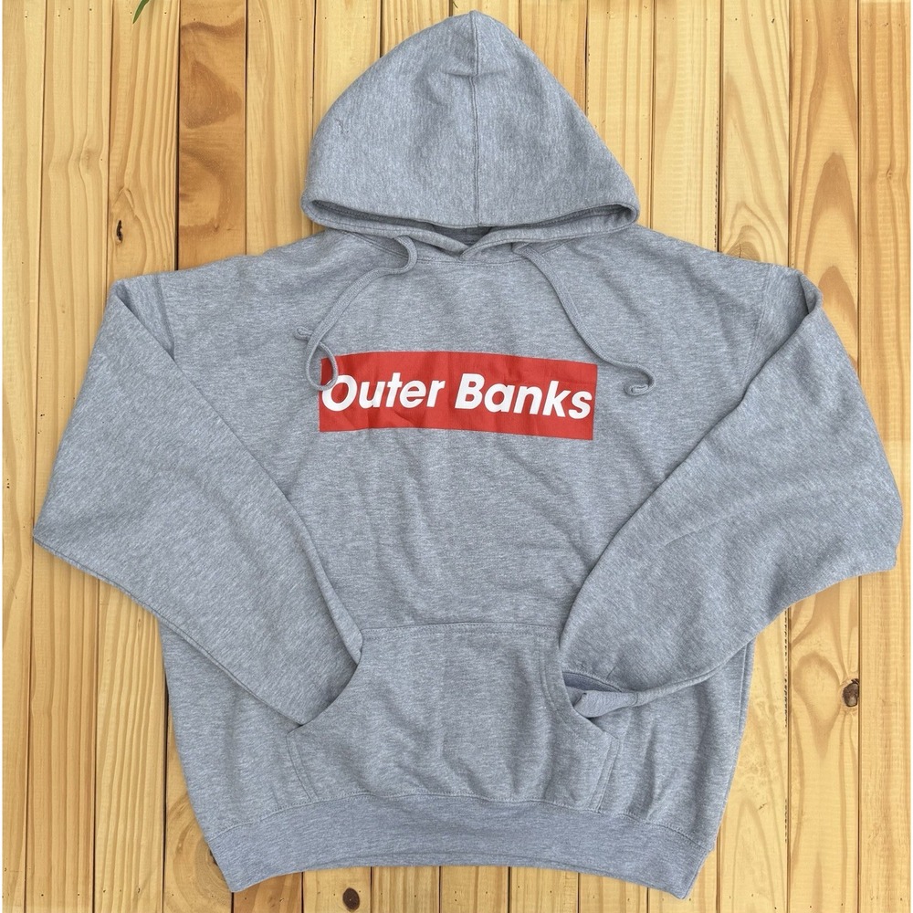 Outer Banks Sweatshirt Mens XLarge Hoodie Pullover Grey Streetwear